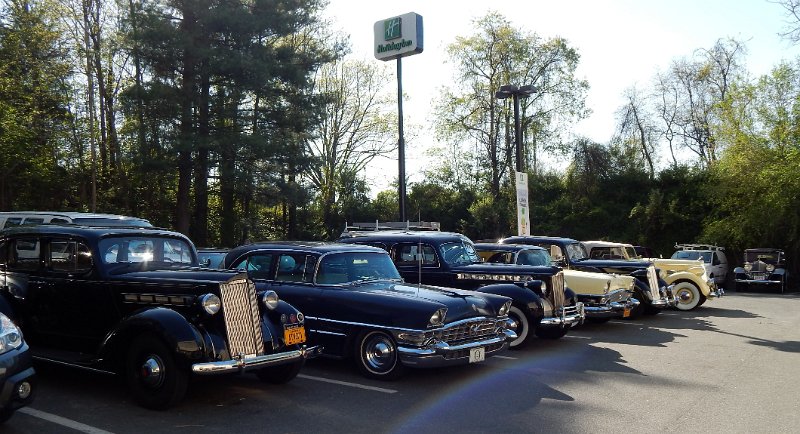 Image 001.JPG - Packards in the parking lot of the Monticello Holiday Inn (Bob Robb photo)
